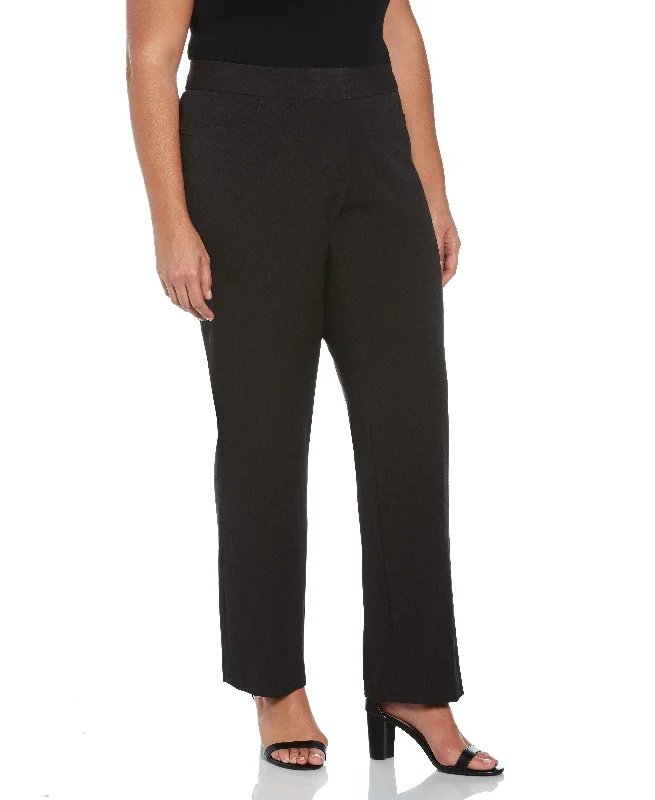 Plus Size Gabardine Straight Leg Pant - Curvy Fit