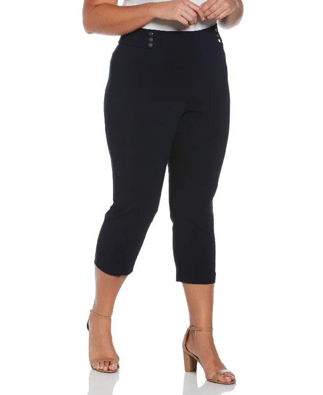 Plus Size Pull-On Capri Pant - Comfort Fit