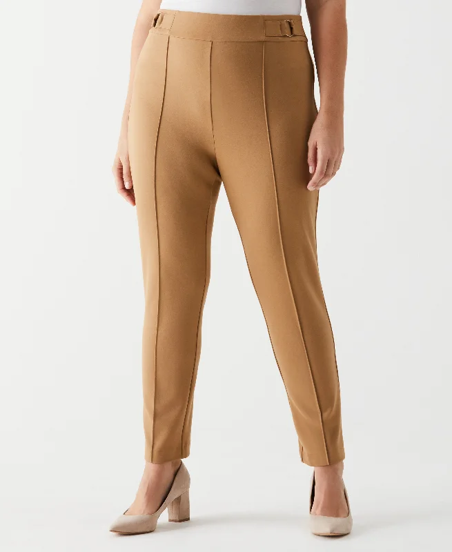 Plus Size Slim Leg Ankle Pant with Hardware