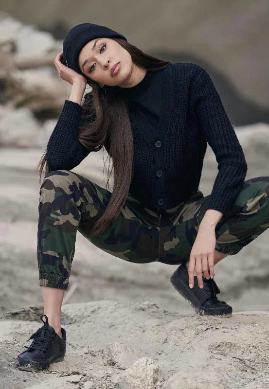 Urban Classics - Ladies High Waist Cargo Woodcamo - Pants