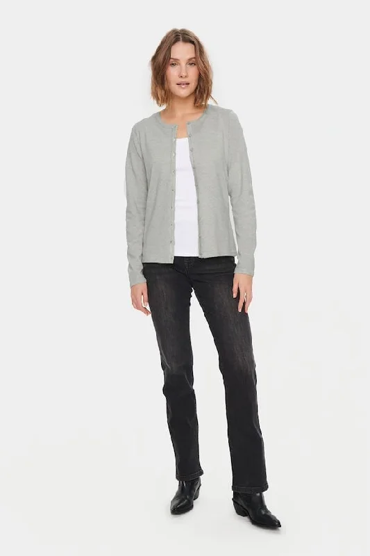 Saint Tropez Mila cardi. Pearl Grey.