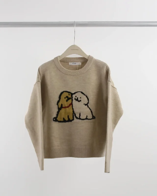 8994Q Puppy Love Crewneck Sweater