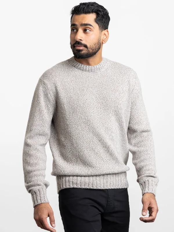 Light Taupe Mélange Oasi Cashmere Crewneck