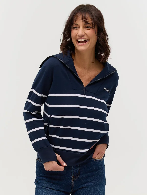 Nara Half-Zip Stripe Sweater