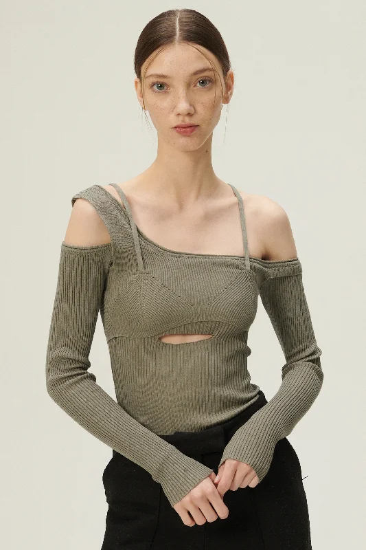 Arisha Layered Effect Knit Top