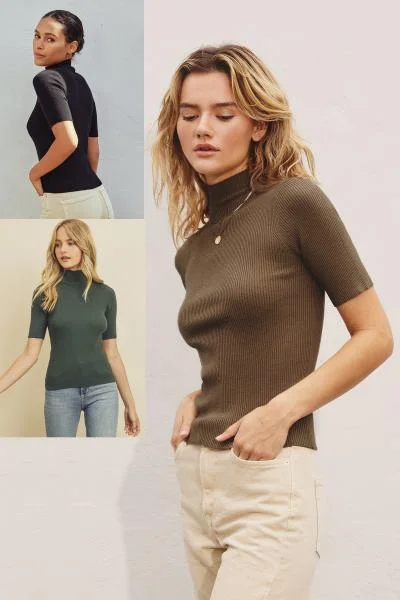 Bismark Mock Neck Knit Top