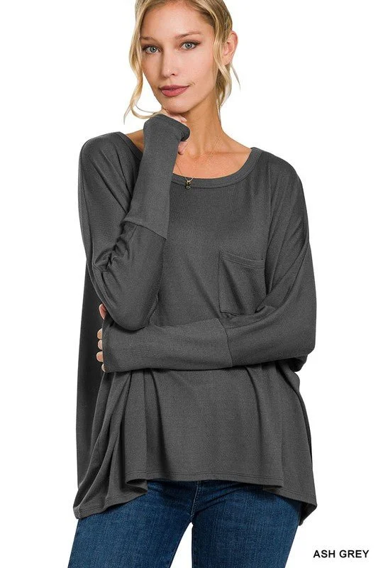 Dolman Sleeve Round Neck Top