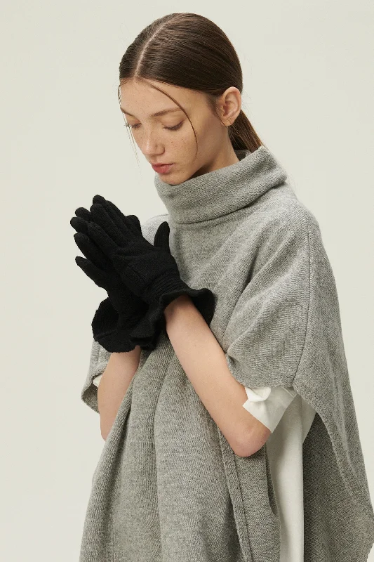 Gloria Ruffled Cuff Knit Gloves