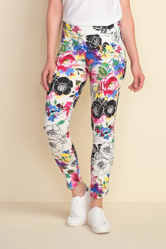 Joseph Ribkoff Floral White Trousers