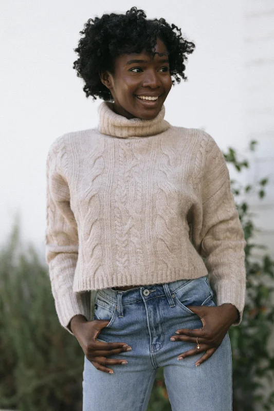 Lettie Cable Knit Turtle Neck