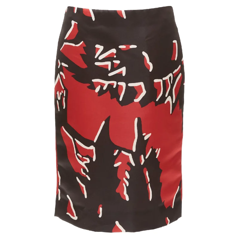 Marni Abstract Print Mid Waist Knee Length Skirt