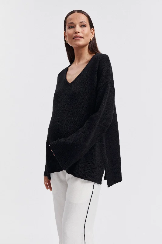 Deep V Neck (Black)