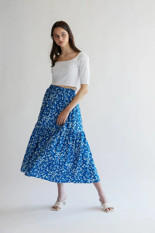 MIDI FLORAL SKIRT