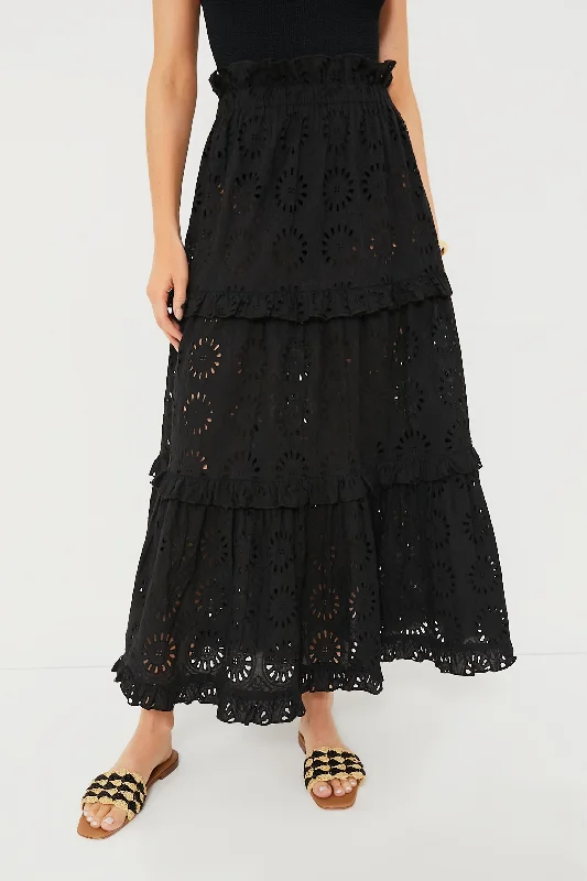 Noir Eyelet Prado Skirt