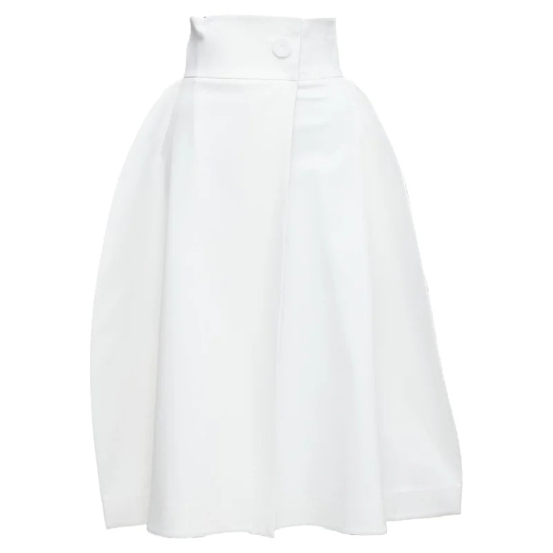 Sara Battaglia Cotton Blend Structural Balloon Skirt