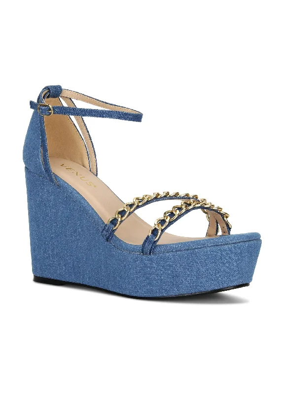 Denim Wedge - Denim Blue