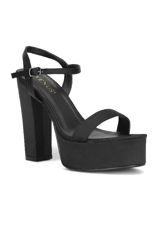 Platform Chunky Heels - Black