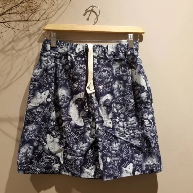 Indigo koi Kamon shorts XS-M