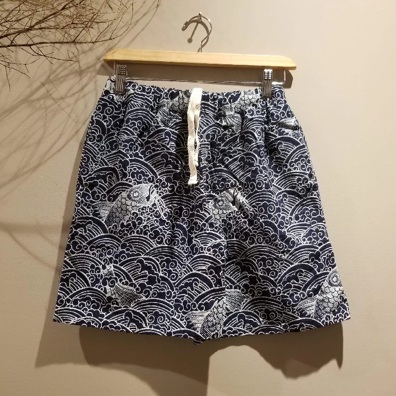 Indigo koi Kamon shorts XS-M