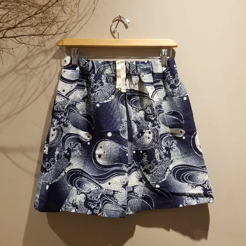 Indigo Koi Kamon shorts M-XL