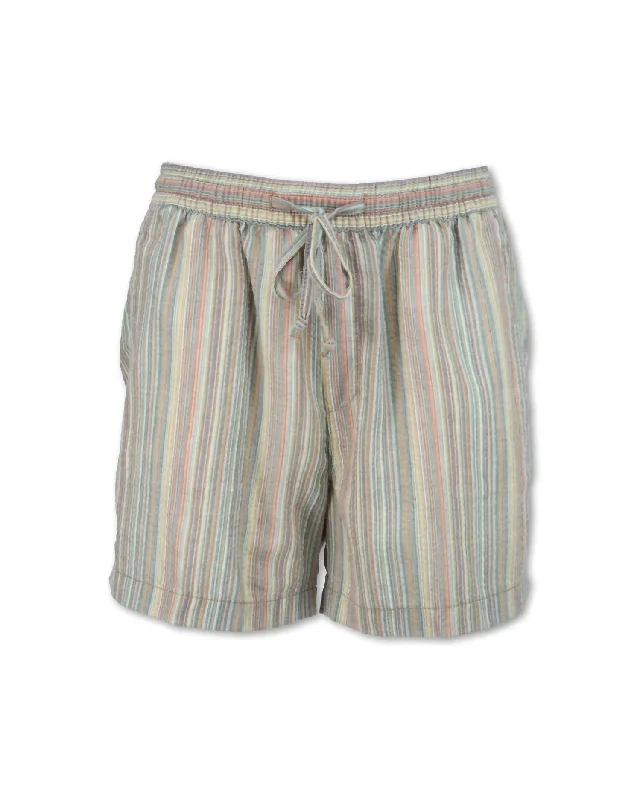 Women's Striped Carly Shorts In Sunset