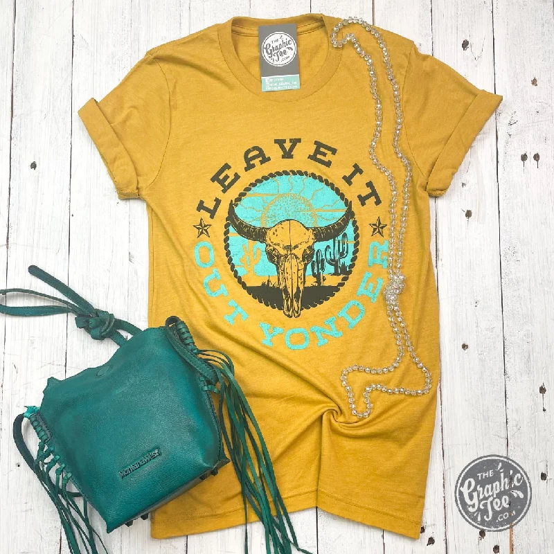 Leave It Out Yonder Mustard Short Sleeve Tee