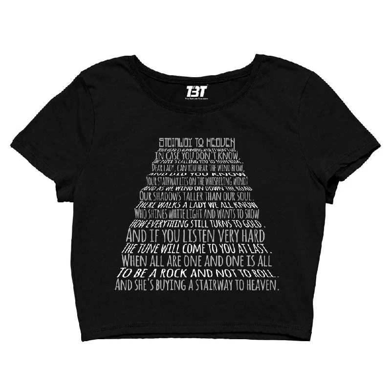 Led Zeppelin Crop Top - Stairway To Heaven