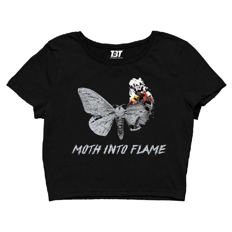 Metallica Crop Top - Moth Into Flame