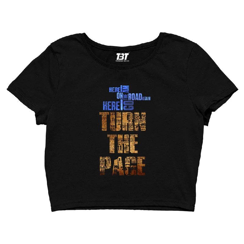 Metallica Crop Top - Turn The Page Typography