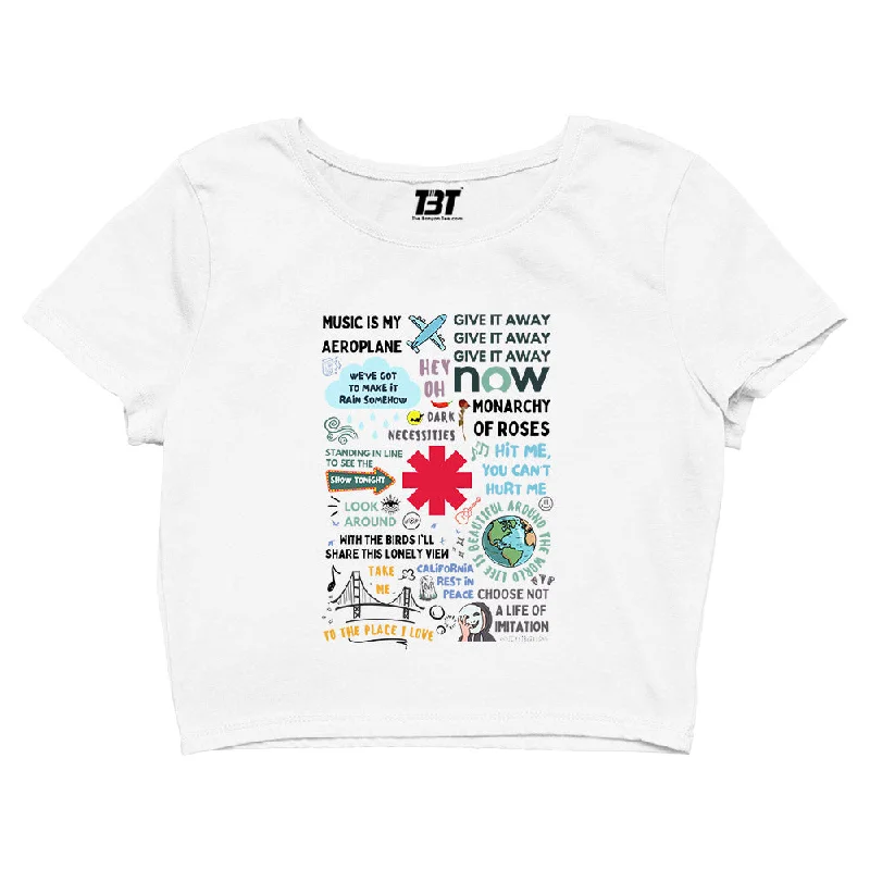 Red Hot Chili Peppers Crop Top - Red Hot Doodle