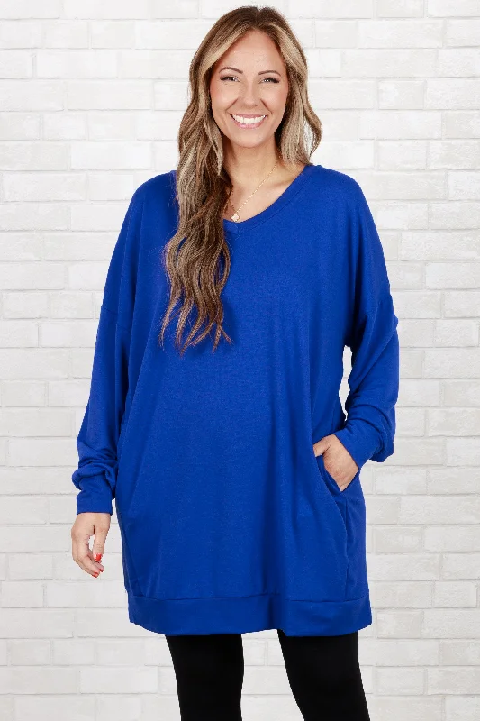 Take It All Tunic, Bright Blue