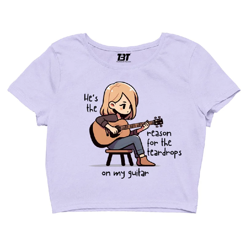 Taylor Swift Crop Top - Tear Drops On My Guitar