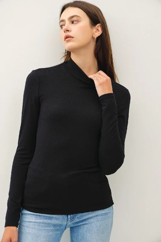 Turtle Neck Basic Knit Top