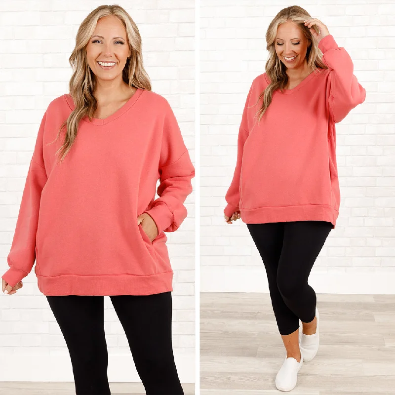 Very Special Sweatshirt, Deep Coral