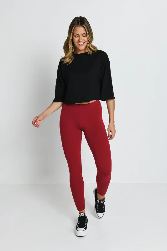 Everyday Leggings - Red Wine