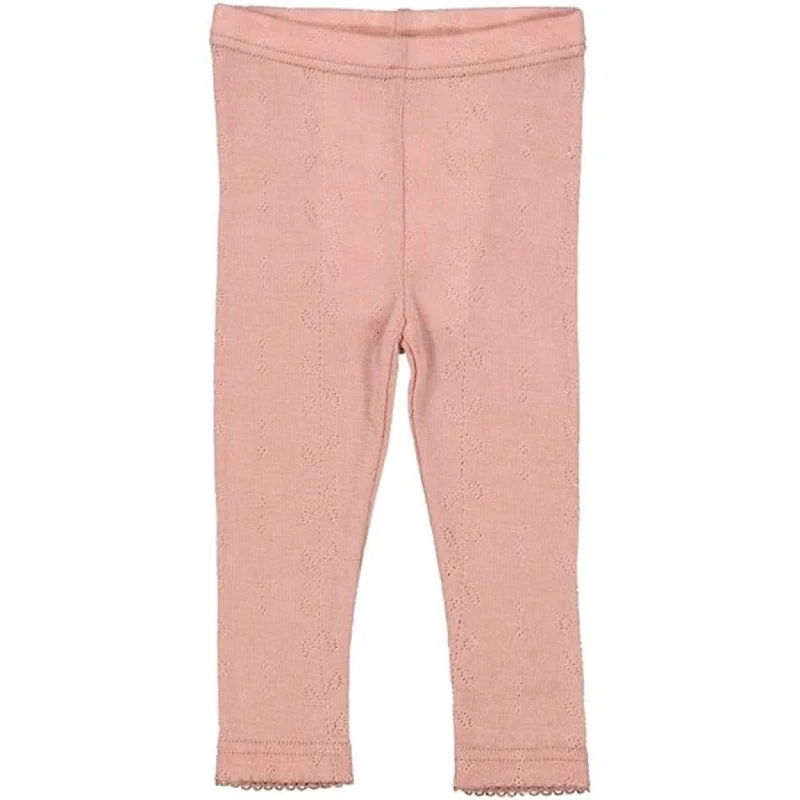 MarMar Wool Pointelle Burnt Rose Leggings