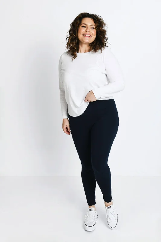 Curve Everyday High Waisted Leggings - Navy Blue