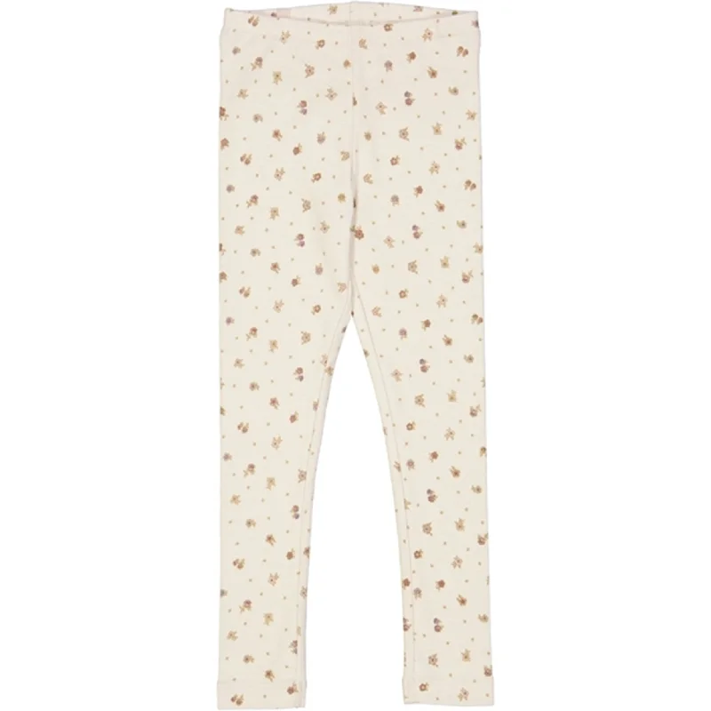 Wheat Chalk Flowers Jersey Leggings